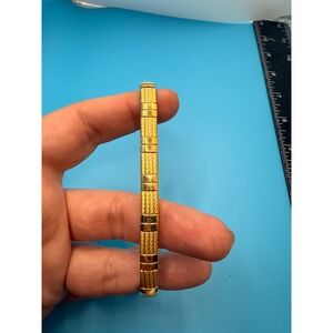 Milor Gold Tone Stainless Steel Textured Ribbed Stretch Expansion Bracelet